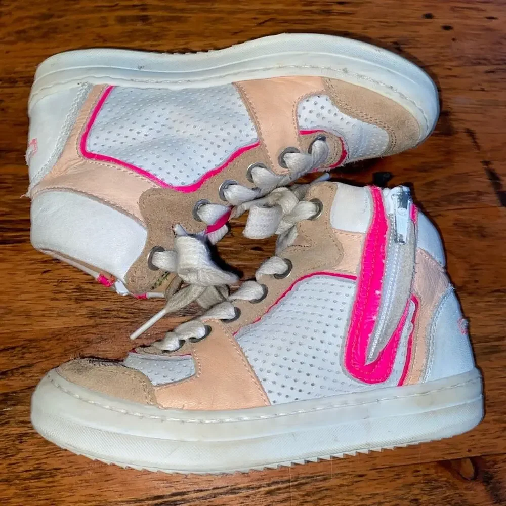 MAA Spain $165 Toddler Girls Leather High Top Sneaker EU28 US11
